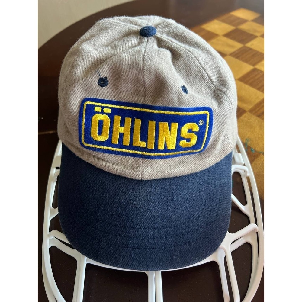 Vintage‎ Ohlins Racing Hat Beige Blue Nissin Cap Strapback Nissin Cap